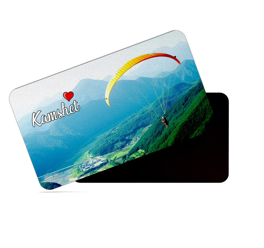 dhcrafts Rectangular Rubber Fridge Magnet / Magnetic Card Multicolor Maharashtra Kamshet Design Pack of 1 (8.6cm x 5.4cm)